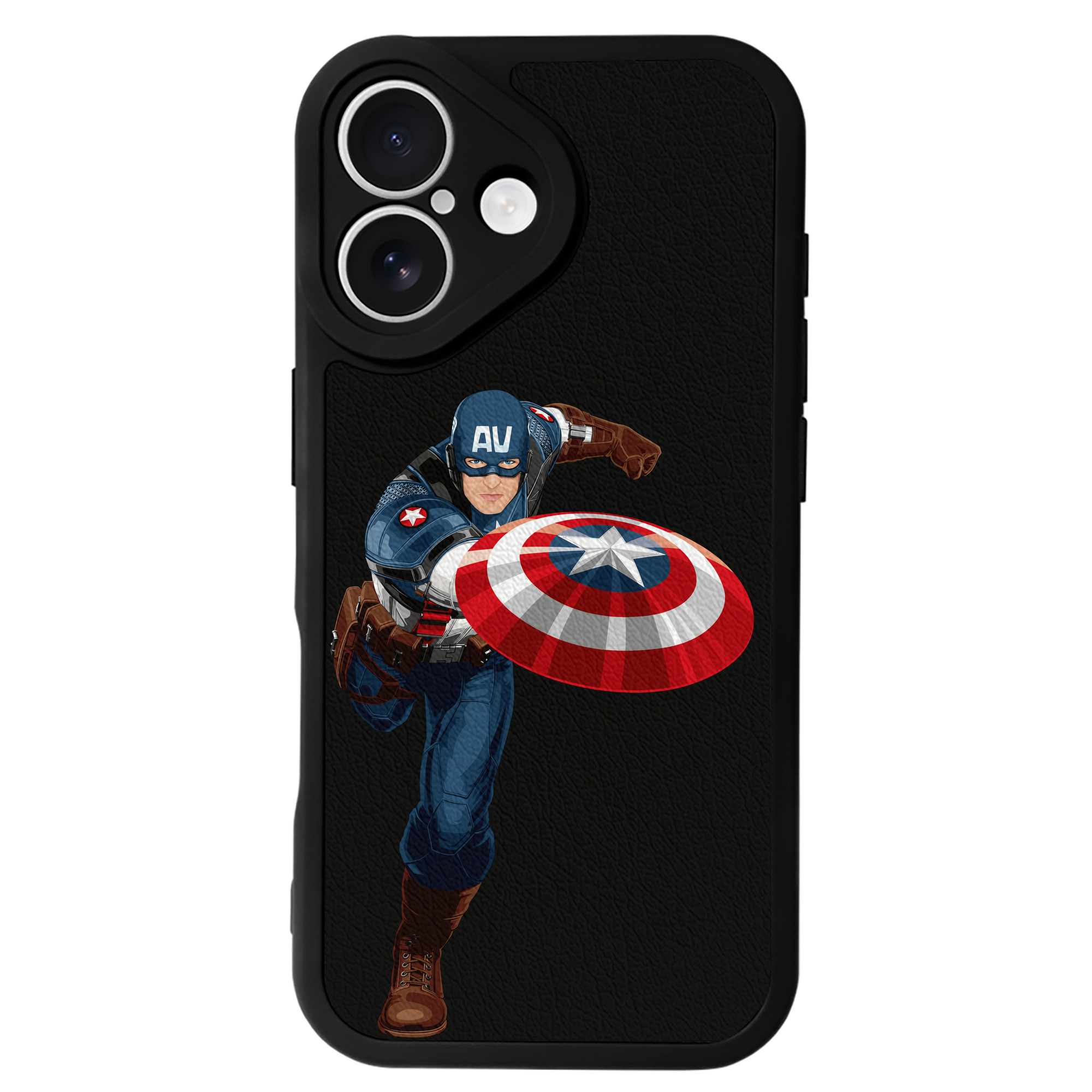 （画像用） アベンジャーズ The Avengers 【iPhone 16シリーズ対応】シリコンスマホケース（レザー調） 材質：シリコン